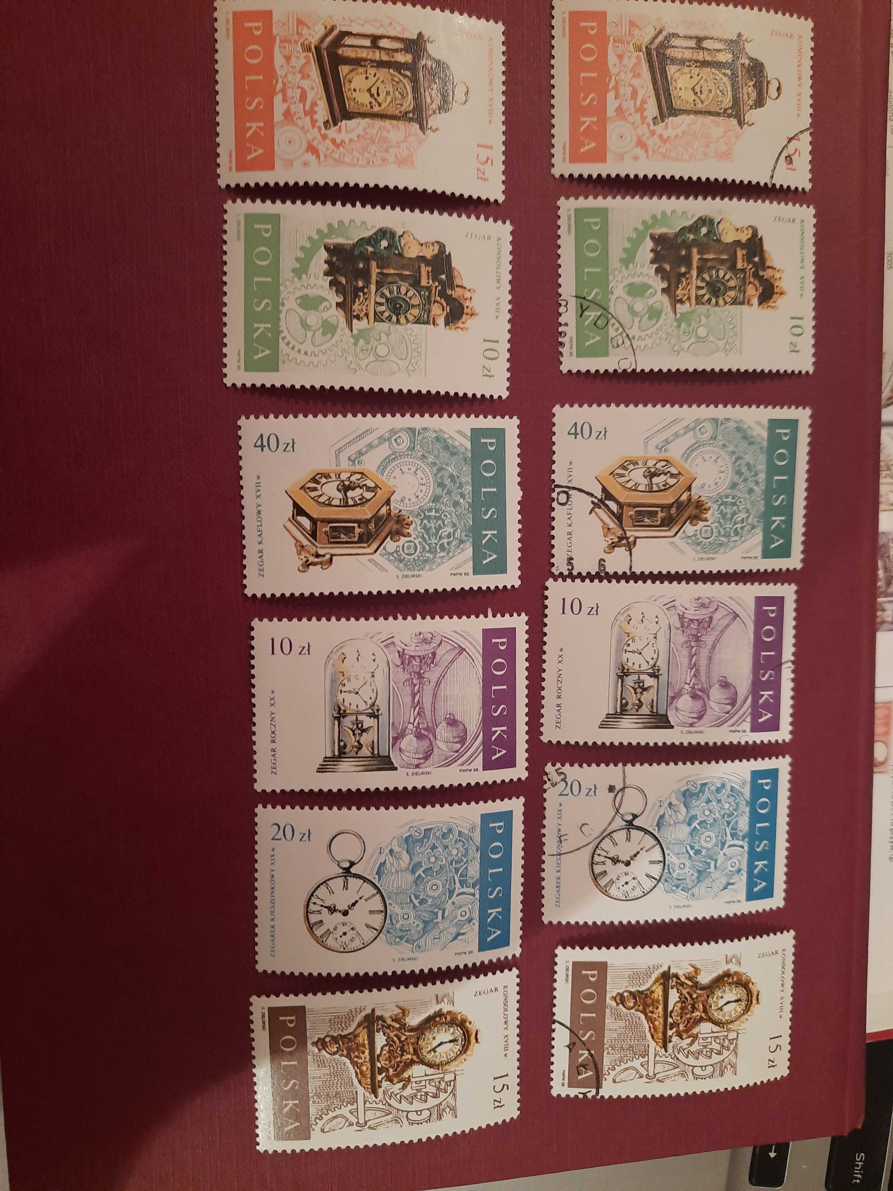 znaczki polskie czyste  i kasowane 1988 r.