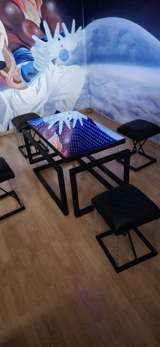 Stolik cube loftowy lustro weneckie