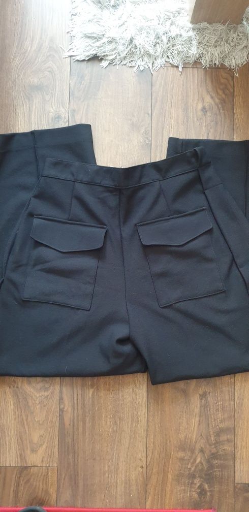 Nowe z metkami szerokie spodnie czarne h&m M 170/80