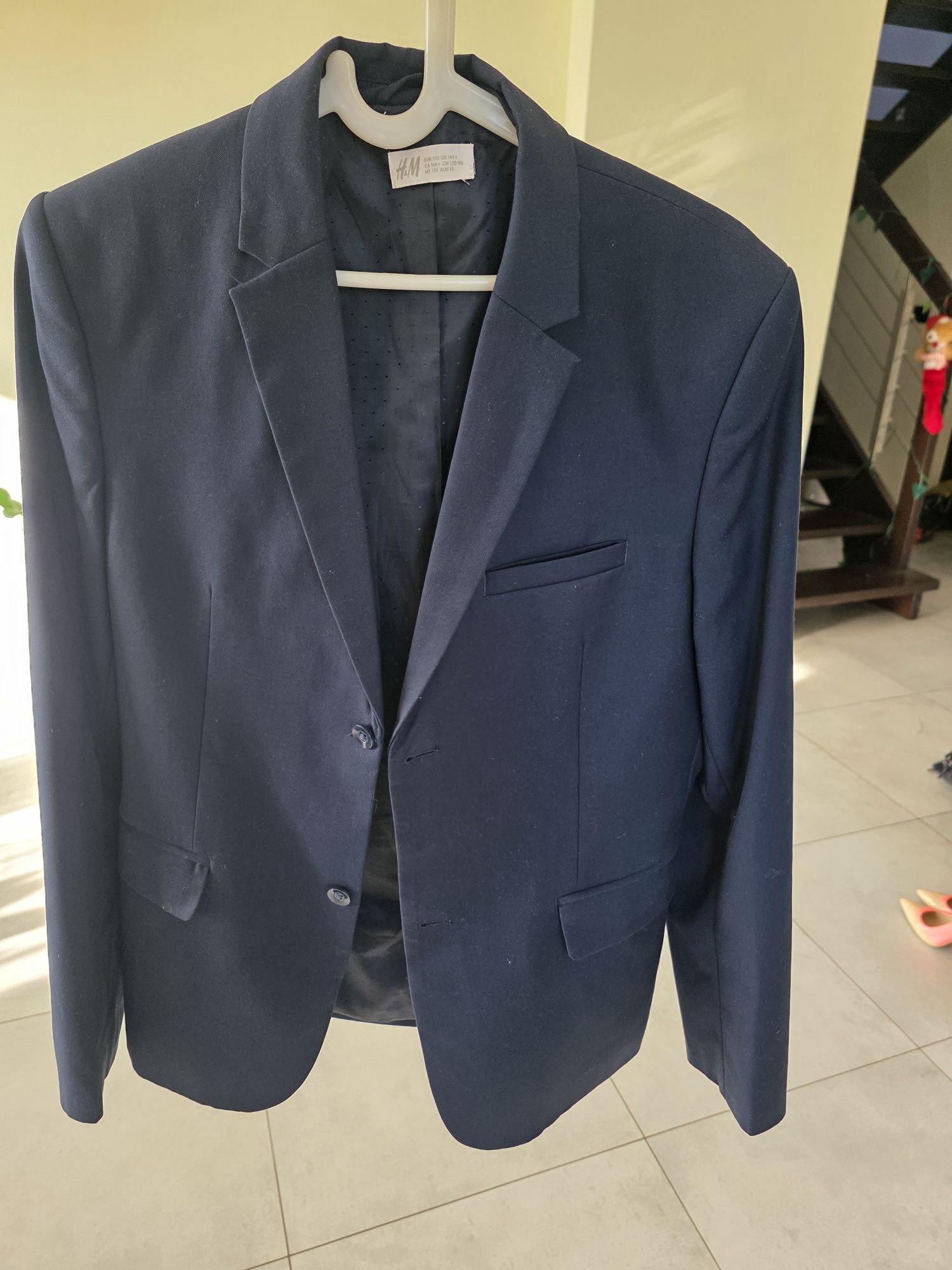 Garnitur h&m r. 170 granatowy