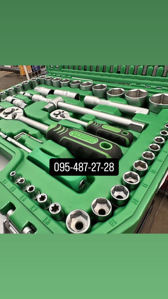Набір інструментів 108 од INTERTOOL ET-6108sp на дві тріскачки в кейсі