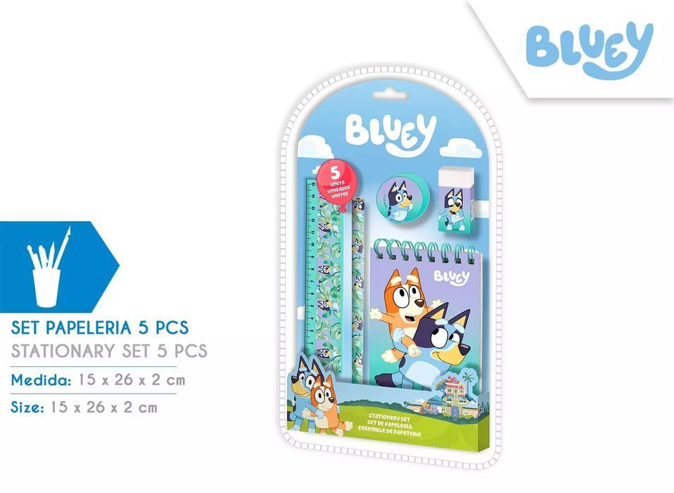 Zestaw piśmienniczy Bluey  5 elementów BY00005. Kids Euroswan
