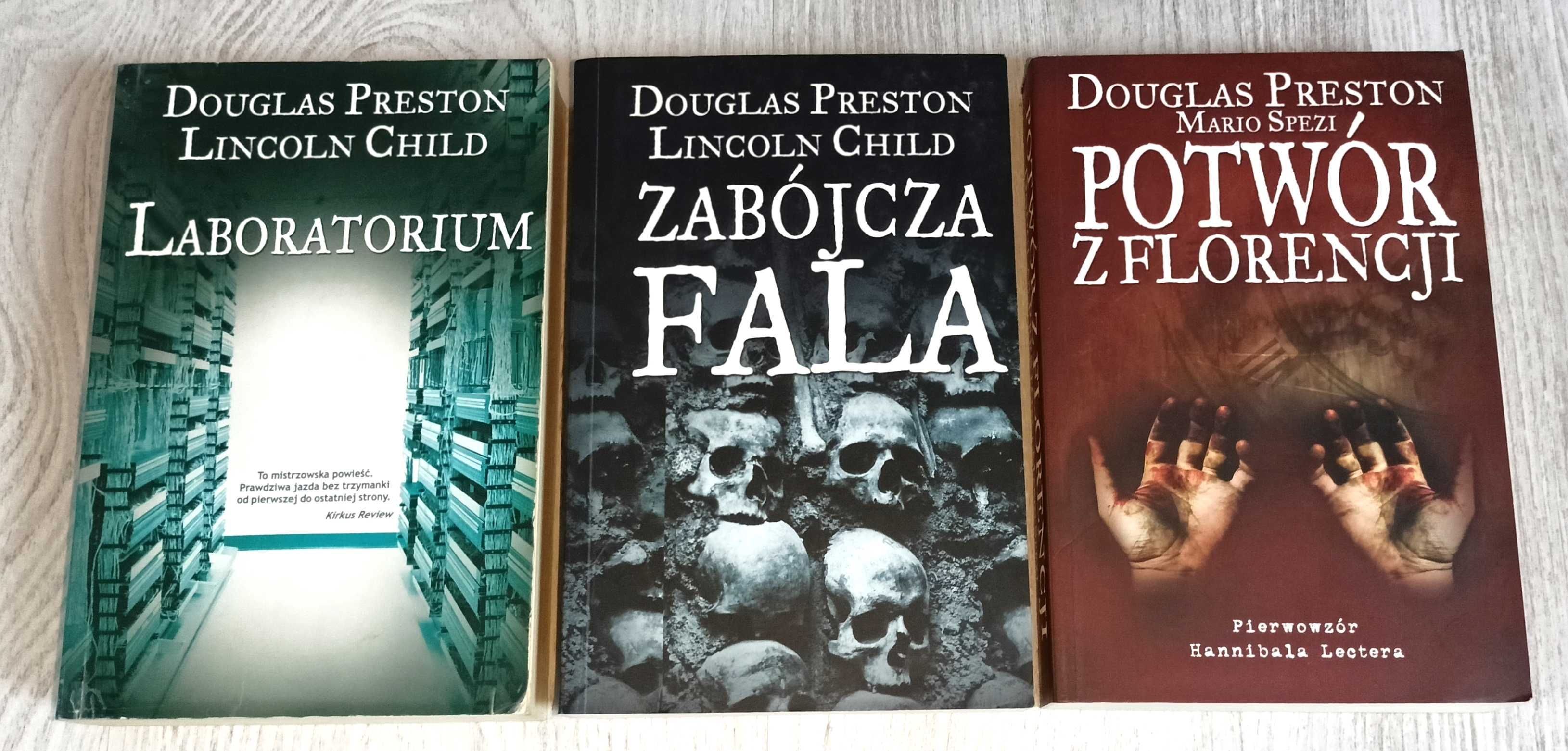 Preston Child Spezi Potwór z Florencji + Zabójcza fala + Laboratorium
