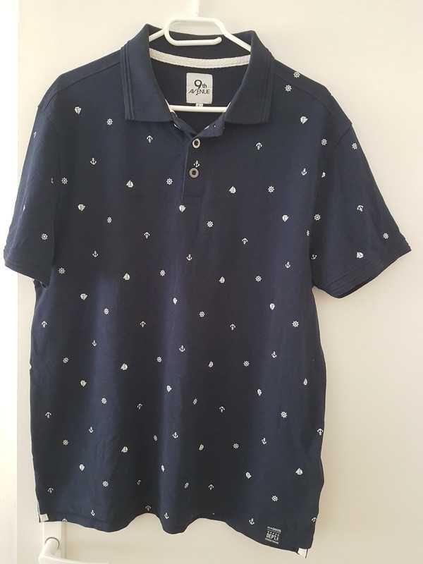 Koszula męska polo 9th Avenue 100% cotton rozmiar L lato wakacje