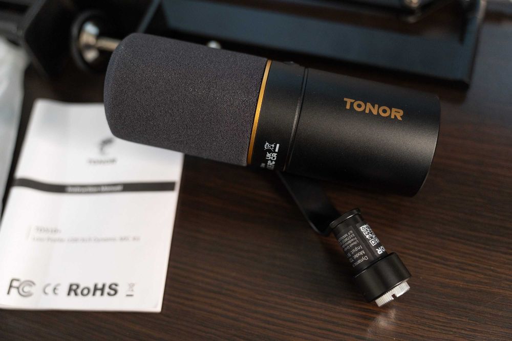 Mikrofon TONOR TD510+ z uchwytem / USB C + XLR