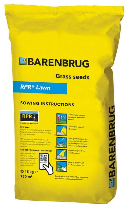Trawa BARENBRUG RPR LAWN 15 kg - nasiona trawy