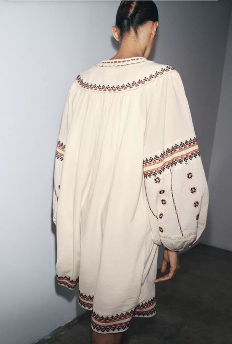 Платье Zara Xs 34  M 38 L 40 вишита сукня
