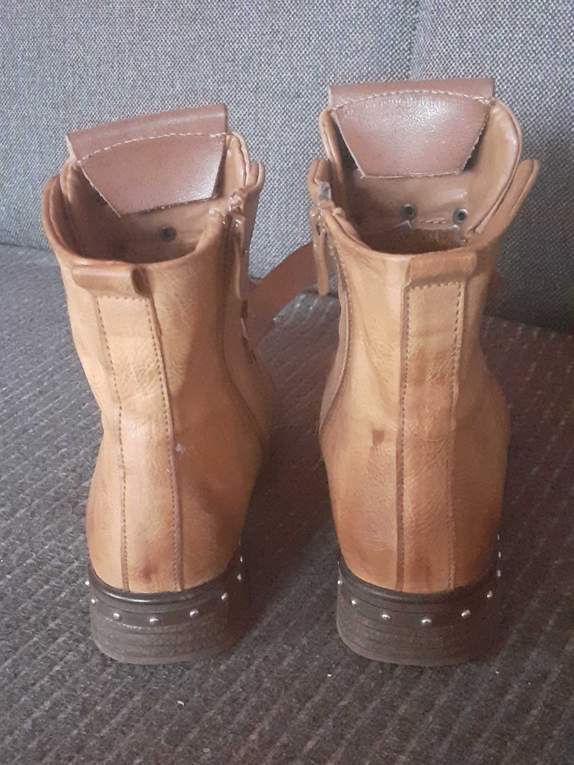 Botki 36 buty karmelowe