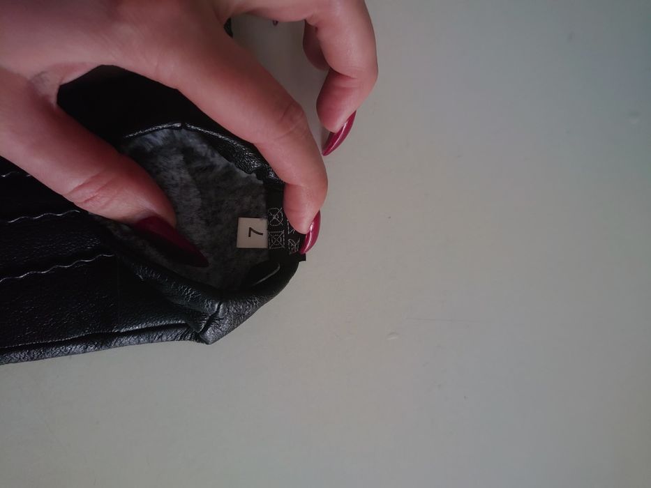 Перчатки кожаные теплые