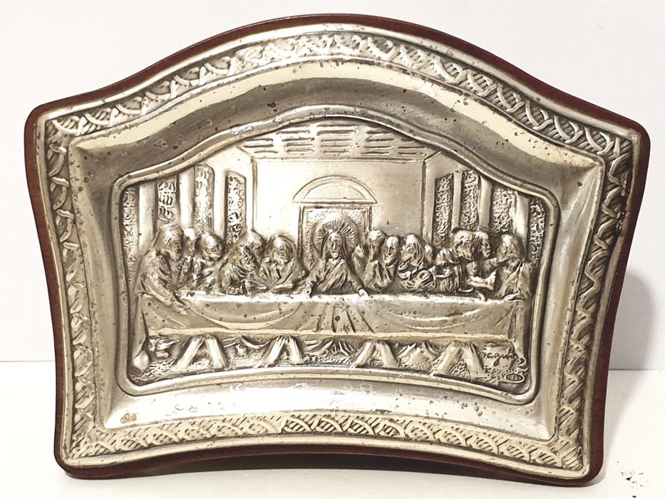 Conjunto de 2 "Ultimas Seias de Cristo" com prata laminada