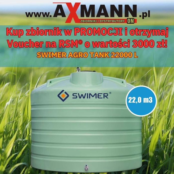 SWIMER Tank Agro 22000 litrów + VOUCHER NA RSM 3000zł