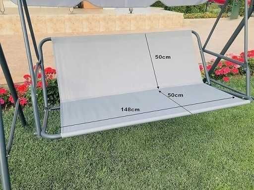 Zapasowy pokrowiec SIEDZISKO na huśtawkę ogrodową 148x50x50 SZARY