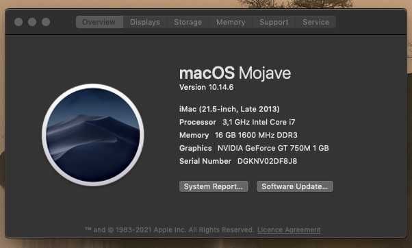 IMAC 21.5” / 2013