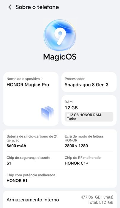 Honor Magic 6 Pro 512/12gb