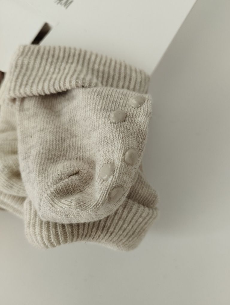 Nowe skarpetki H&M (3 pary) - organiczna bawełna, rozm. 10/12, 12 zł!