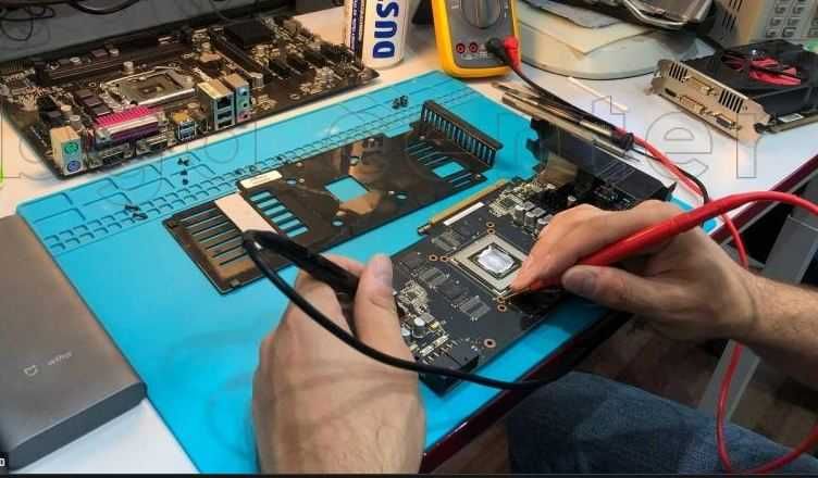 Ремонт видеокарт ноутбуков пк Nvidia GTX AMD HD RX ребол чипа и памяти