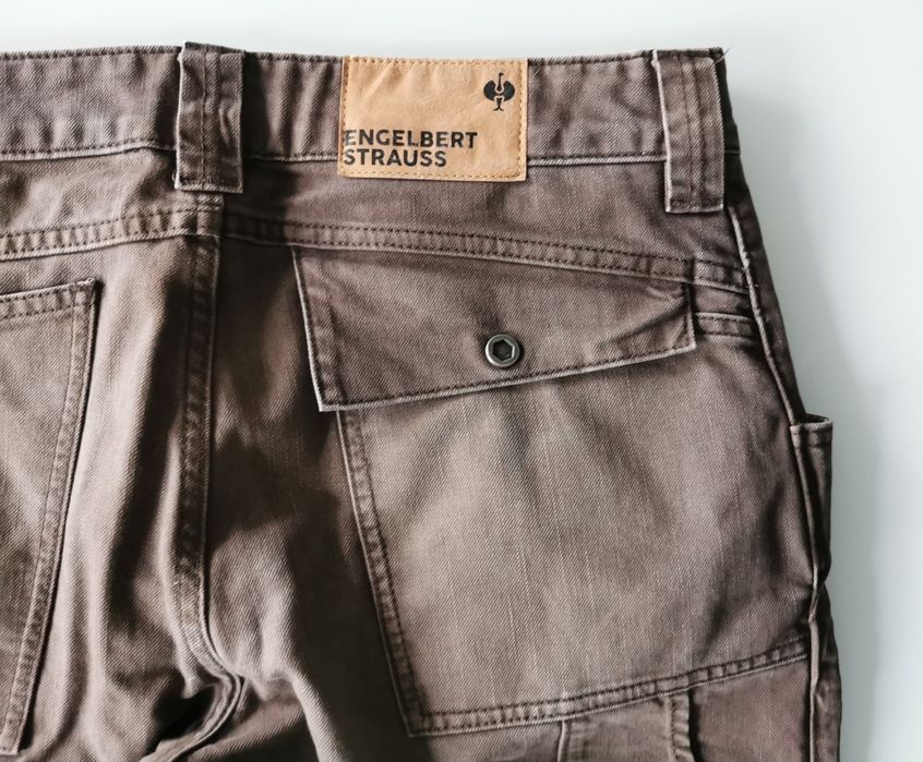 Nowe spodnie Engelbert Strauss jeansowe, bawelniane, rozm 52