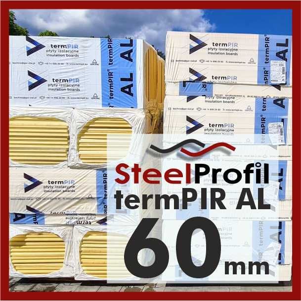 Płyty PIR poliuretan termPIR AL 60mm izolacja Płyta Izoproof XPS EPS