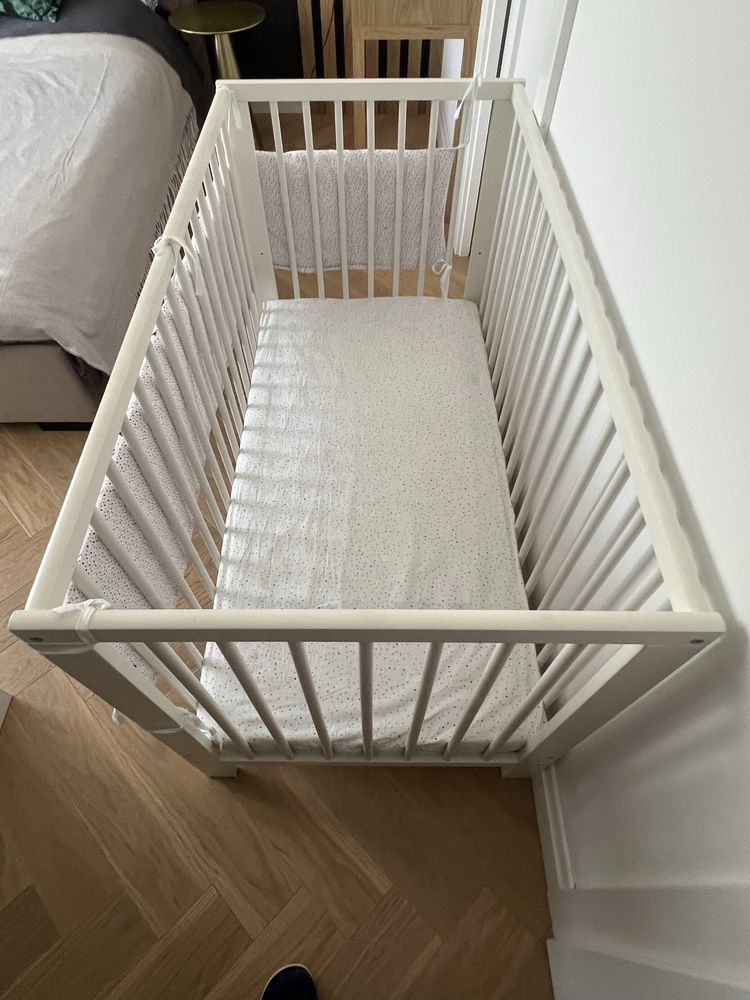 Łóżeczko dziecięce 120x60 Ikea Gulliver wraz z materacem