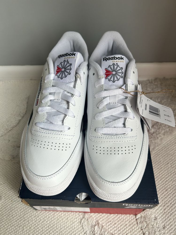 Buty reebok unisex damskie meskie 42 białe klasyczne do tenisa