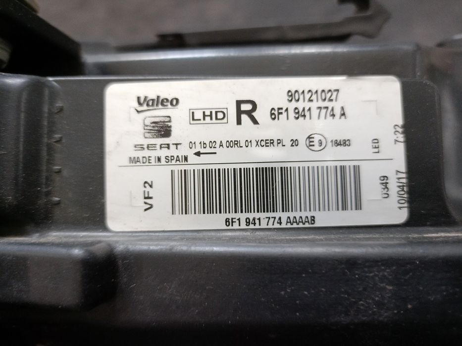 Lampa przód prawa Seat Arona