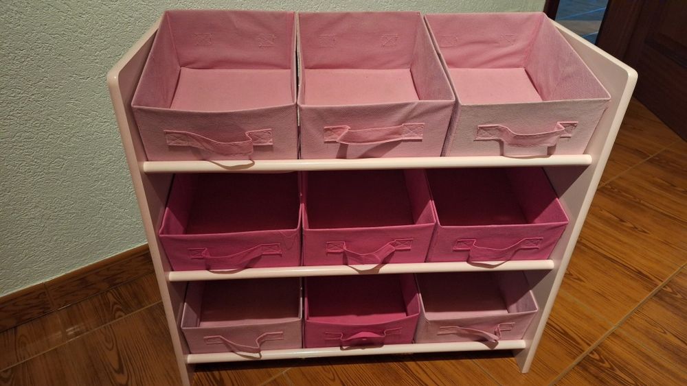 Estante cestos brinquedos criança menina sereia