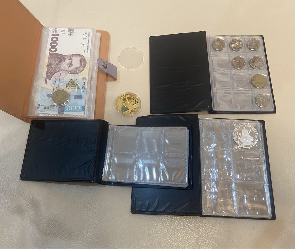 Альбом для монет і купюр 60 / 120 комірок 3х3 / 4,5х4.5 см.
