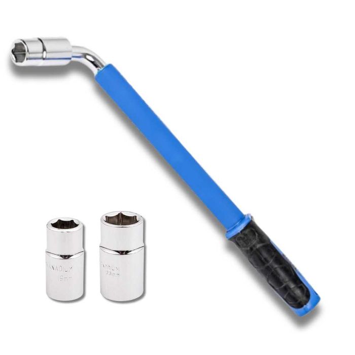 Podnośnik samochodowy LEWAREK 2T + klucz teleskopowy ZESTAW do kół