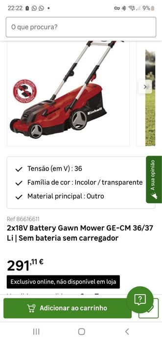 Cortador relva elétrico Novo