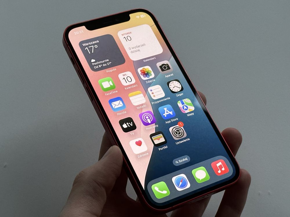 iPhone 12 Red 90% bat. BDB STAN w pełni oryginalny z zestawem RZESZÓW