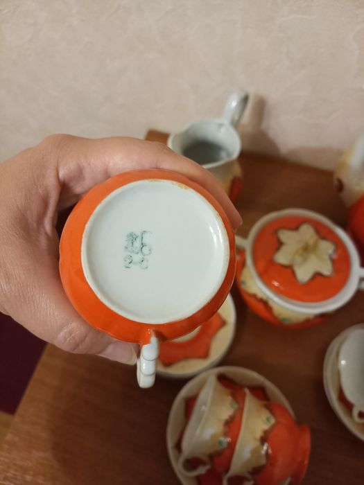 Сервиз кофейный "Красный бутон" Барановка