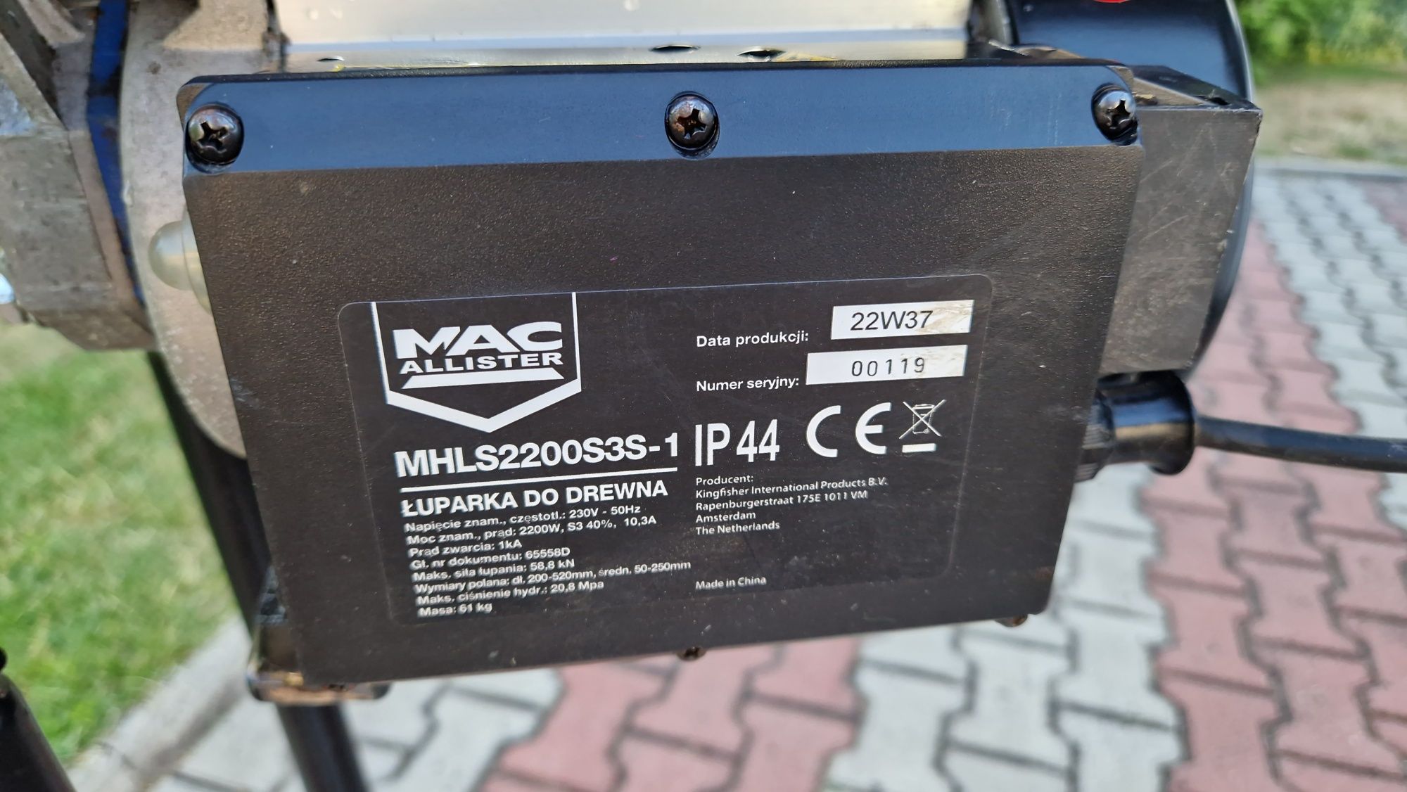 Łuparka do drewna MacAllister 6T 2200