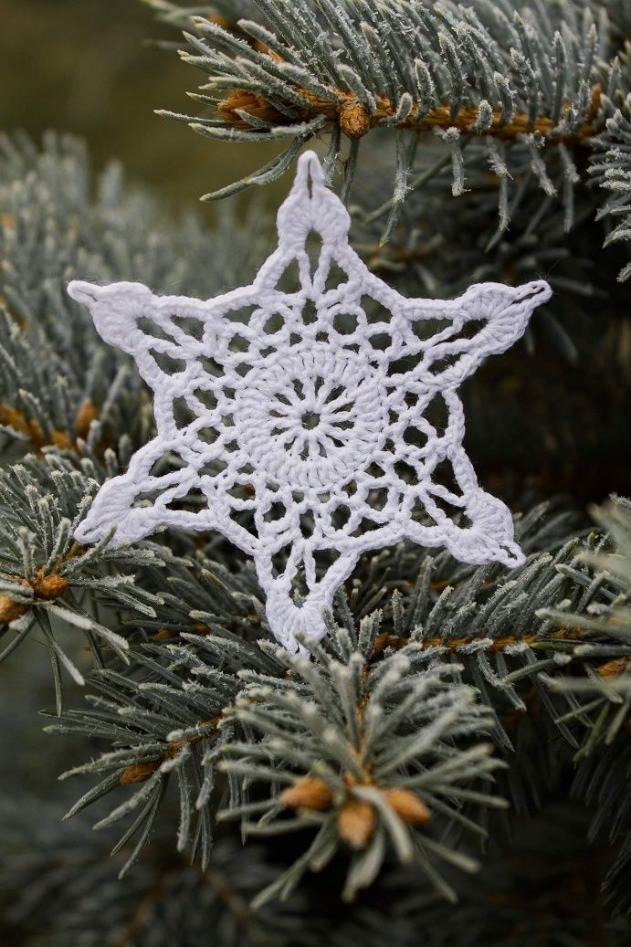 Сніжинки снежинки крючком новорічний декор ангел декор