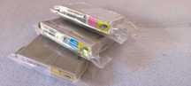 Tusz Epson T0711 czarny (2 sztuki) i T0713 trzy kolory.