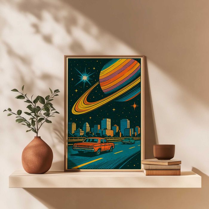 Poster Carro Vintage