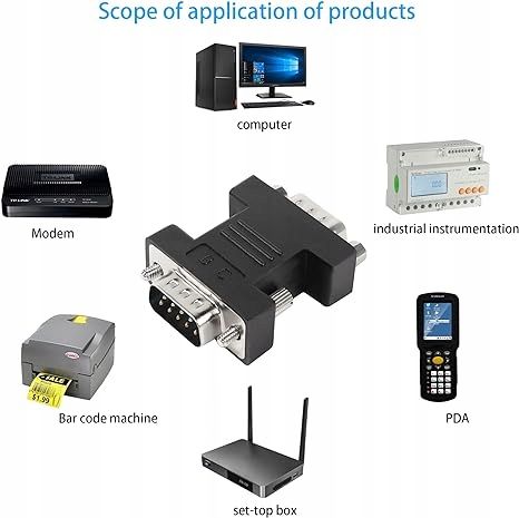 Złącze Rs232 Db9 Męski Na Db9 Męski 9 Pin