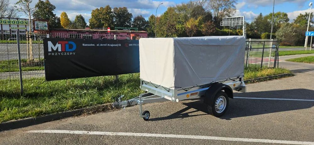Neptun N7-202 PTD  przyczepa 202x114x30cm SKRĘCANA RAMA MOCNA 750kg z PLANDEKĄ