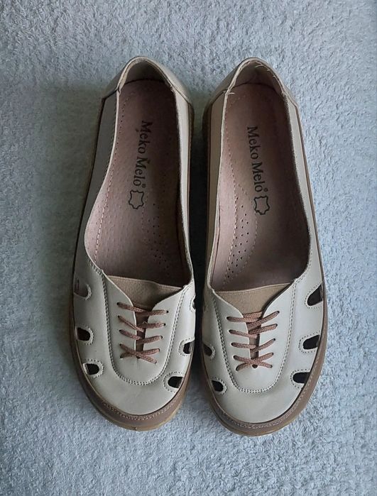 Beżowe ecru espadryle rozmiar 38