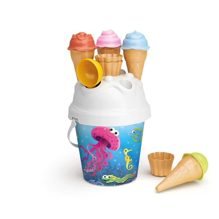 Zestaw do piasku rybki z lodami i foremkami MIX siatka,217x253 mm