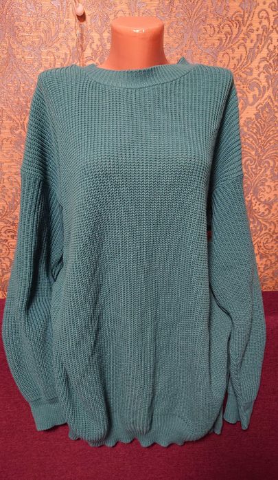 Красивый длинный свитер большой размер батал 54/56 кофта джемпер