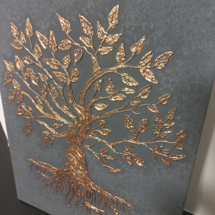 Інтер'єрна текстурна картина "Древо Життя. Мідна Енергія"