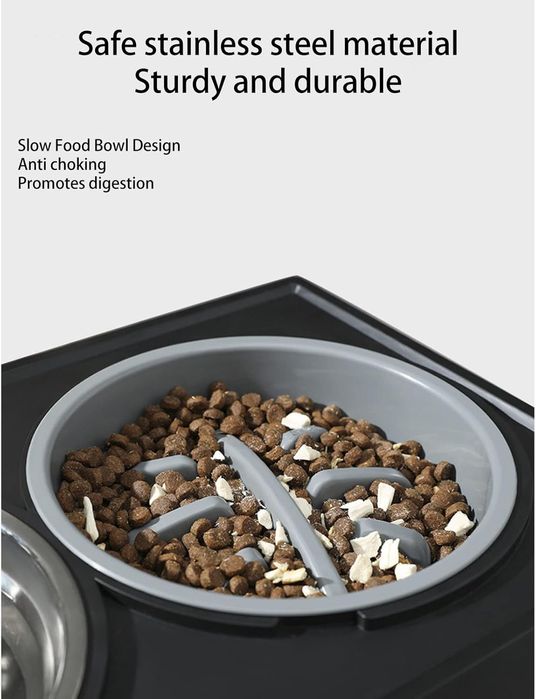 Podwyższane Miski dla Psa 2W1 ze Stali Nierdzewnej