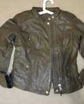 BERSHKA skóra PILOTKA motocyklowa BIKER khaki 40 L