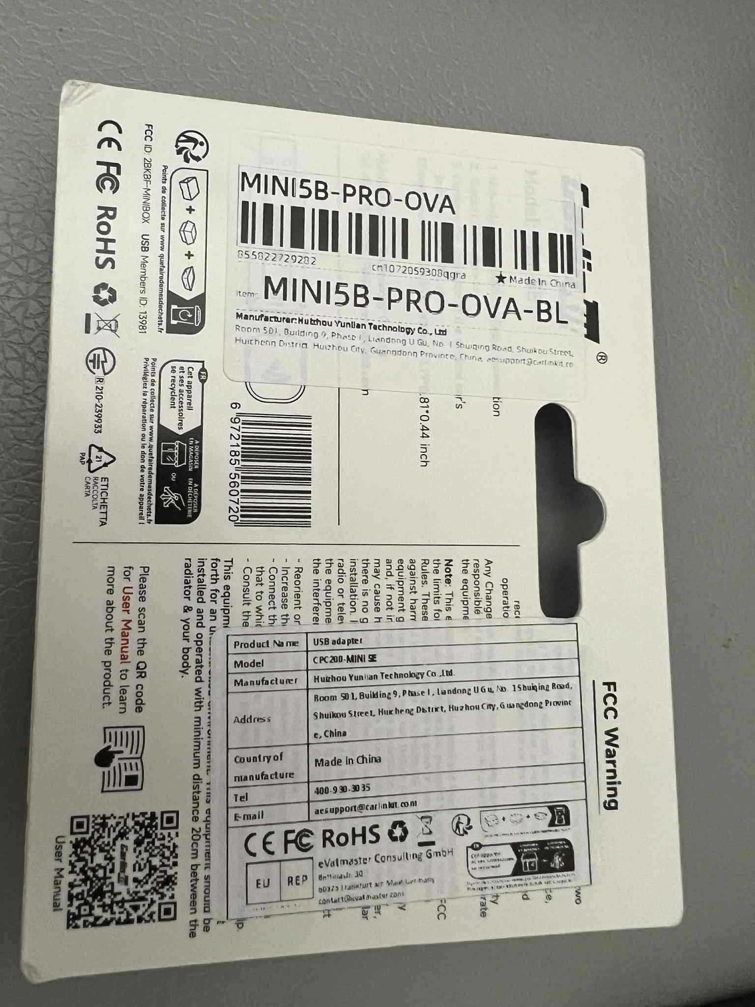 Mini 5 Pro CarlinKit Bezprzewodowy CarPlay/ Android Auto