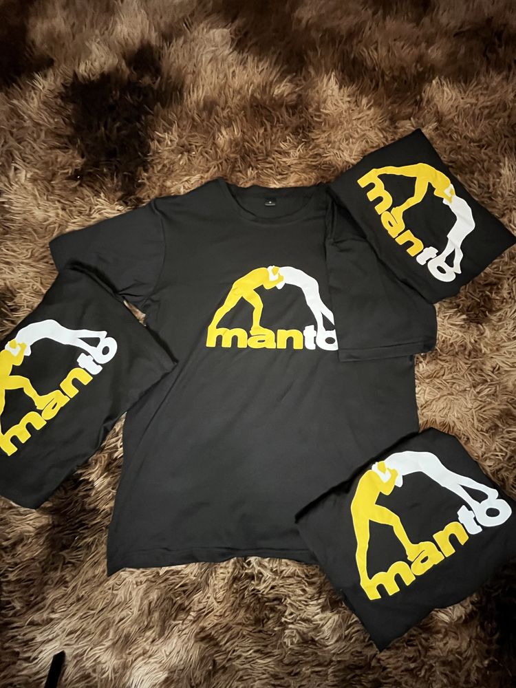 Футболка Manto / Чоловіча футболка Манто чорна / футболка с борцами
