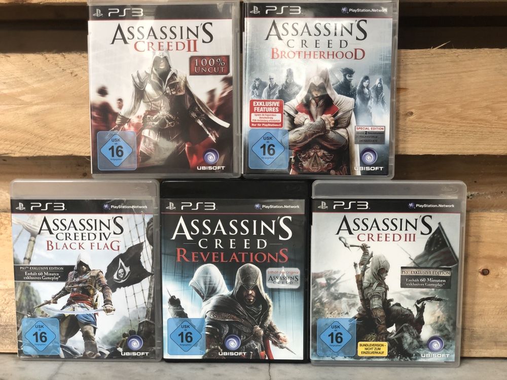 PS3 * Assassin's Creed * kolekcja * 5 gier * Poznań