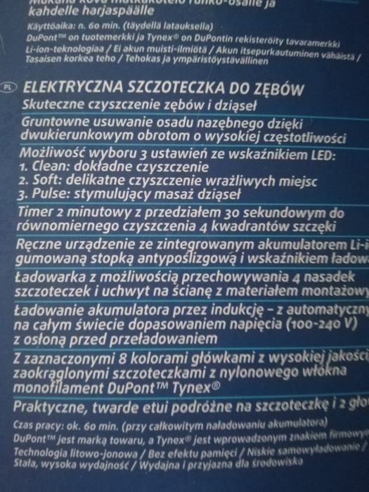 Nowa szczoteczka elektryczna Nevadent Electric Toothbrush 8 końcówek