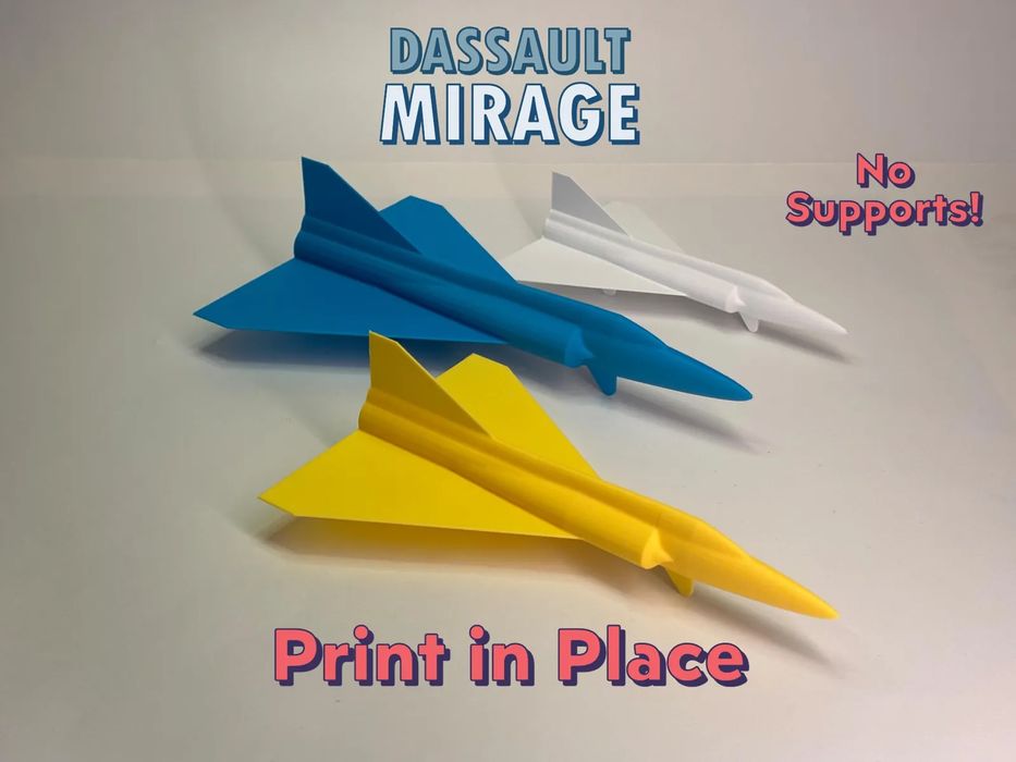 Caça Dassault Mirage (imprime sem suportes)