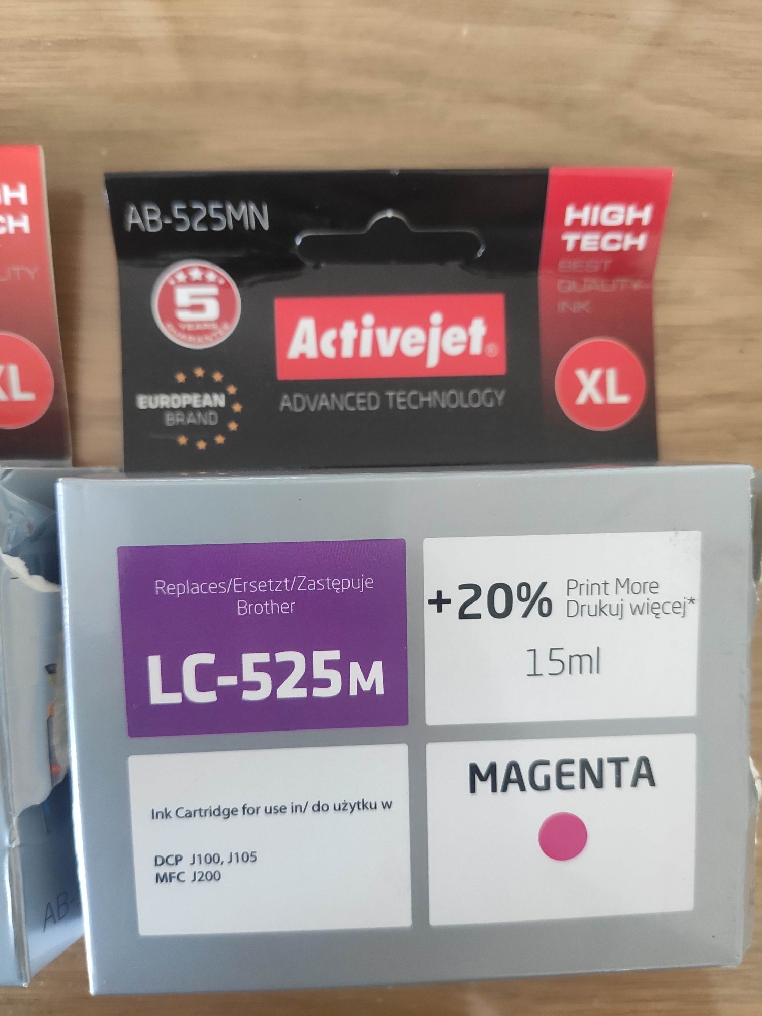 Zestaw zamienników tuszy kolorowych Brother InkBenefit LC525 Activejet