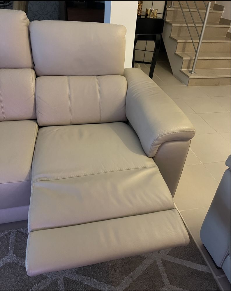 Sofas Chateau D’ax em pele com 2 chaise Longue